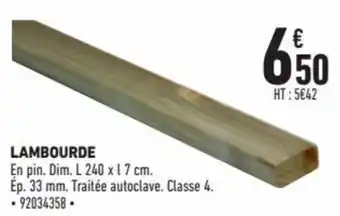 Brico Cash Lambourde offre