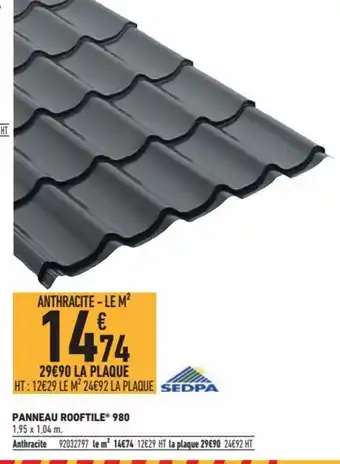 Brico Cash Panneau Rooftile 980 offre