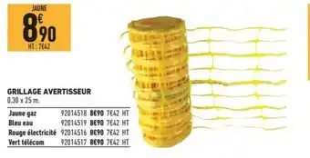 Brico Cash Grillage Avertisseur offre