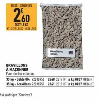 Gravillons à Maçonner