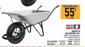 Brouette Galvanisée 100L