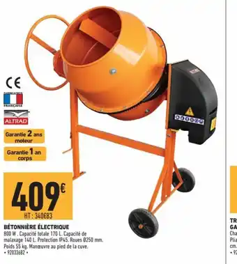 Brico Cash Bétonnière électrique offre