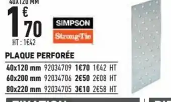 Brico Cash Plaque Perforée offre