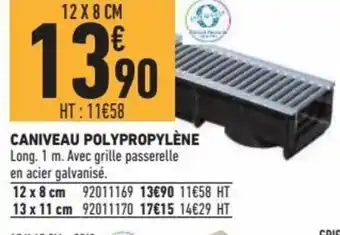 Brico Cash Caniveau Polypropylène offre