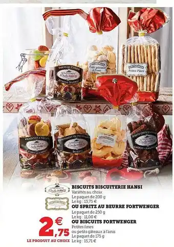 U Express Biscuits Biscuiterie Hansi Ou Spritz Au Beurre Fortwenger Ou Biscuits Fortwenger offre