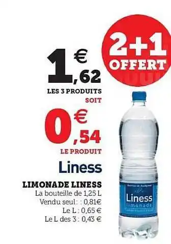Limonade Liness 2+1 Offert