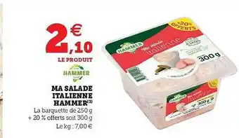 U Express Ma Salade Italienne Hammer offre