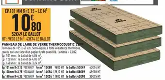 Brico Cash Panneau de Laine de Verre Thermocoustic offre