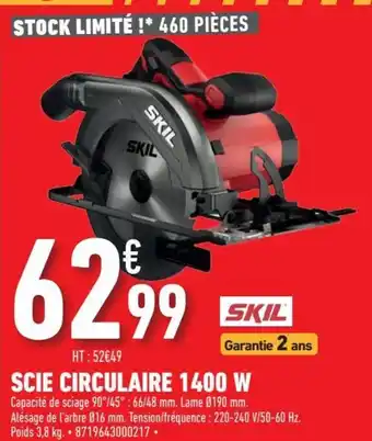 Brico Cash Scie Circulaire 1400 W offre