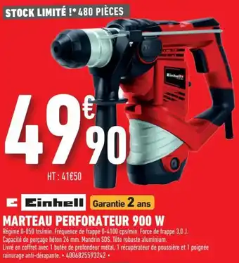 Brico Cash Marteau Perforateur 900 W offre