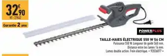 Brico Cash Taille-haies électrique 550 W 56 cm offre
