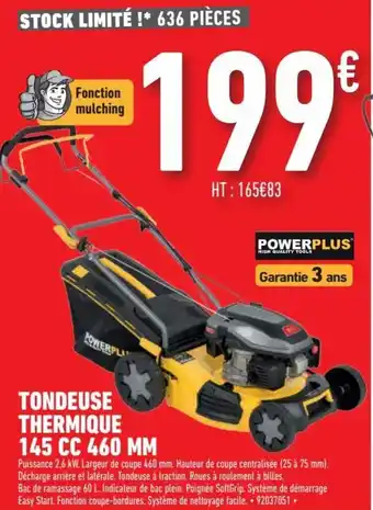 Brico Cash Tondeuse Thermique 145 CC 460 MM offre