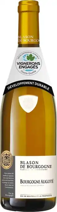 Match Blason de bourgogne bourgogne aligoté aop offre