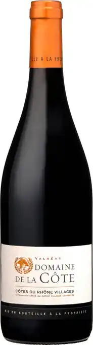 Match Domaine de la côte côtes du rhône villages valréas aop offre