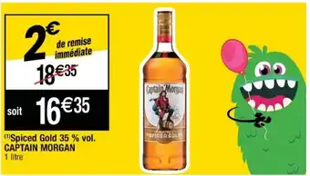 Cora x Carrefour Spiced Gold 35% vol. Captain Morgan offre