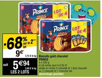 Biscuits goût chocolat Prince