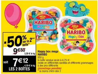 Cora x Carrefour Happy box mega Haribo offre