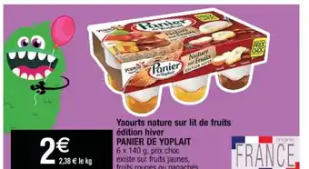 Cora x Carrefour Yaourts Nature Sur Lit de Fruits offre