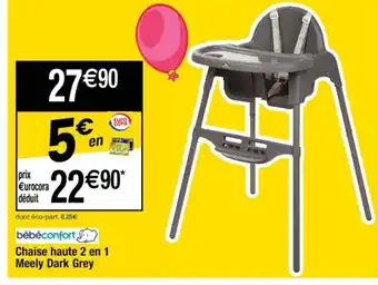 Cora x Carrefour Chaise Haute 2 En 1 offre