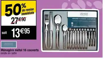 Cora x Carrefour Ménagere Métal 16 Couverts offre