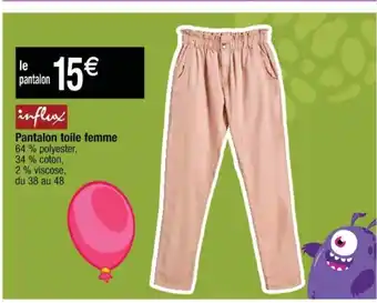 Cora x Carrefour Pantalon Toile Femme offre