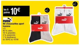 Cora x Carrefour Mi-Chaussettes Sport offre