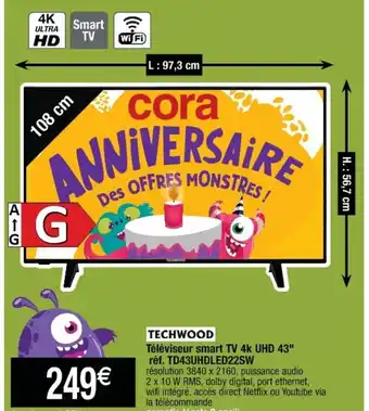 Téléviseur Smart TV 4k UHD 43