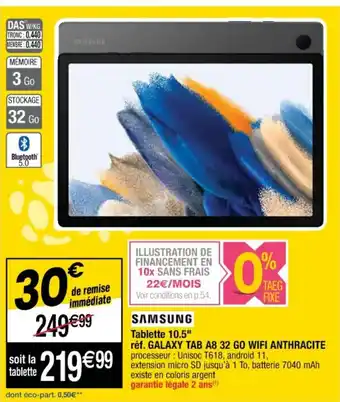 Cora x Carrefour Tablette 10.5 offre