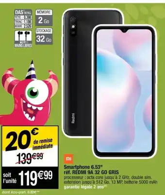 Cora x Carrefour Smartphone 6.53 offre