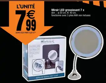 Cora x Carrefour Miroir LED Grossissant 7x offre