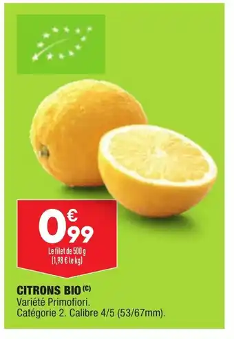 ALDI Citrons Bio offre