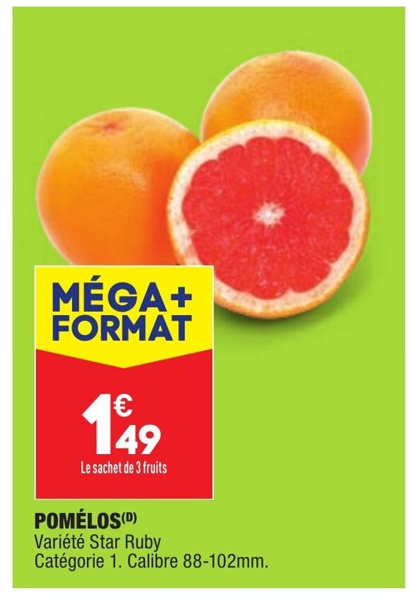 Promo Pomélos chez ALDI