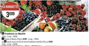 Spar Framboise ou Myrtille offre