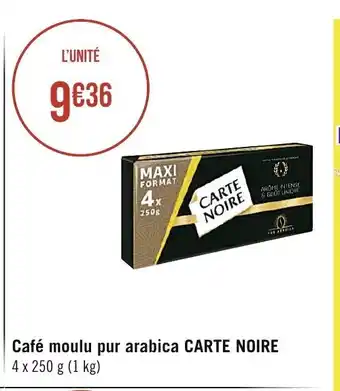 Spar Café moulu pur arabica Carte Noire offre