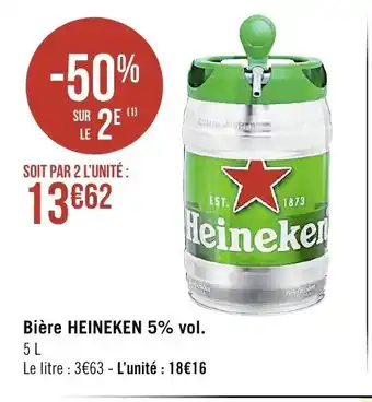 Spar Bière Heineken 5% vol. offre