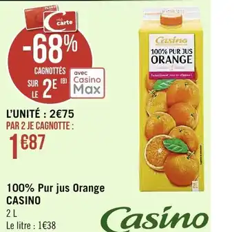 Spar 100% Pur jus Orange offre