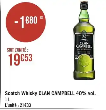 Spar Scotch Whisky Clan Campbell offre