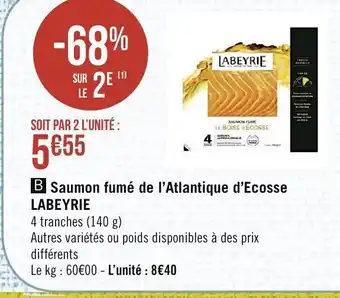 Spar Saumon fumé de l'Atlantique d'Ecosse offre