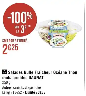 Spar Salades Bulle Fraîcheur Océane Thon offre