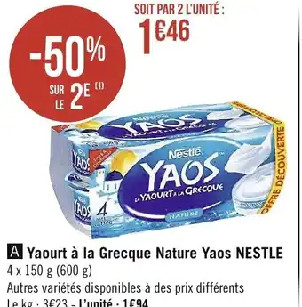 Spar Yaourt à la grecque nature offre
