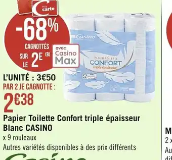 Spar Papier toilette confort triple offre