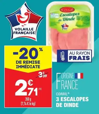 ALDI 3 Escalopes de dinde offre