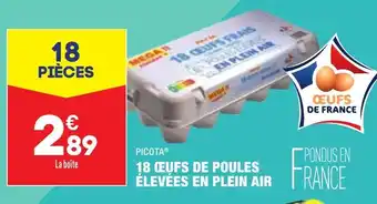 ALDI 18 Œufs de poules élevées en plein air offre