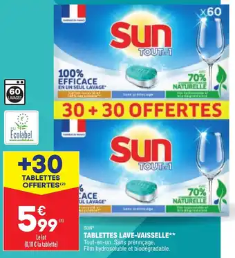 ALDI Tablettes lave-vaisselle offre