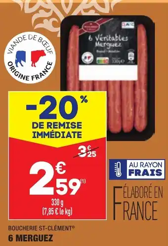 ALDI 6 Merguez offre