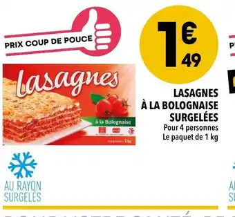 Supeco Lasagnes à la bolognaise surgelées offre