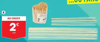 Piques à brochette en bois ou cre-dents