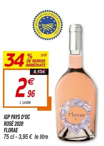 Netto Igp pays d'oc rosé 2020 offre