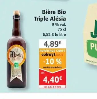 Colruyt Bière Bio Triple Alèsia offre