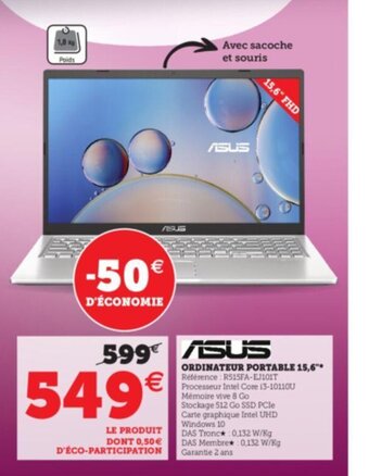 Super U Ordinateur Portable 15,6 offre